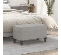 vidaXL Banc ottoman rembourré en tissu Gris clair 70x35x41 cm