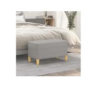 vidaXL Banc Gris clair 70x35x41 cm Tissu349367 Gris clair G