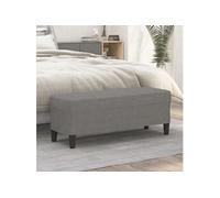 Banc Gris foncé 100x35x41 cm Tissu