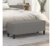 Banc Gris foncé 100x35x41 cm Tissu