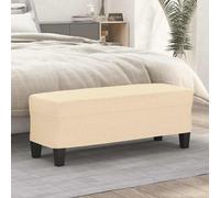 Banc Gris Foncé 100x35x41 cm Tissu Ottoman Siège Banquette de Lit vidaXL