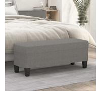 vidaXL Banc Ottoman – Siège banquette de lit – Tissu ottoman gris foncé 100x35x41 cm