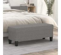 vidaXL Banc Ottoman – Siège banquette de lit – Tissu ottoman gris foncé 100x35x41 cm