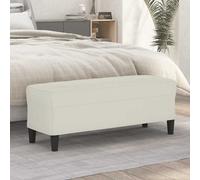Banc Gris Foncé 100x35x41 cm Velours Ottoman Siège Banquette de Lit vidaXL