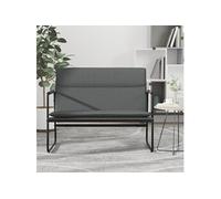 vidaXL Banc Gris foncé 100x64x80 cm Tissu, siège de banc, banc d'entrée, banc de salle à manger, chaise de banc, bancs d'entrée, sièges de salon Gris foncé G