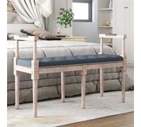 Banc Gris foncé 110x40x70 cm Velours
