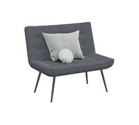 Banc gris foncé 110x74x84 cm velours