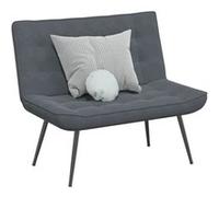 Banc gris foncé 110x74x84 cm velours