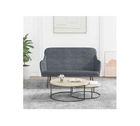 Vidaxl Banc Gris Foncé 110x76x80 Cm Velours Gris