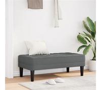 Banc Gris Foncé 113x57x39 cm Tissu Gris foncé G