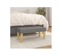 Banc Gris foncé 70x30x30 cm Tissu