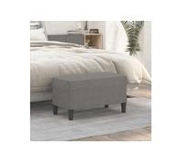 vidaXL Banc Ottoman Banquette de lit Tissu 100x35x41 cm Noir