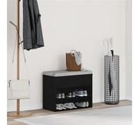 vidaXL Banc Hall en bois d'ingénierie chêne noir 60x30x45 cm