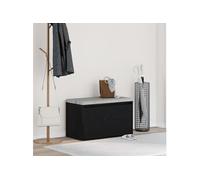 vidaXL Banc d'entrée Chêne Noir 80 x 40 x 45 cm Bois d'ingénierie | T'as de la place pour toutes tes affaires, Fait en bois d'ingénierie costaud, Parfait pour les couloirs,