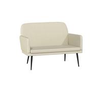 Banc - HELLOSHOP26 - 107 x 80 x 81 cm - Synthétique crème - 2 places - Confort moelleux