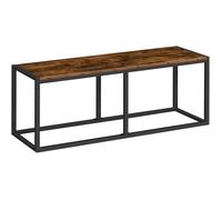 Banc - HOOBRO - 120 cm - Marron Rustique - Métal - Style Industriel