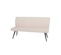 Banc HWC-K16 Bouclé métal 160cm crème-beige