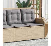 Vidaxl Canapé Inclinable De Jardin Avec Coussins Beige Résine Tressée