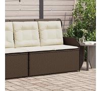 Vidaxl Canapé Inclinable De Jardin Avec Coussins Marron Résine Tressée