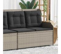 Banc inclinable de jardin avec coussins gris résine tressée vidaXL