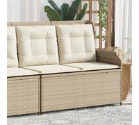 Vidaxl Banc Inclinable De Jardin Avec Coussins Beige Résine Tressée