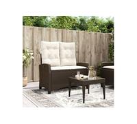 Banc inclinable - - Marron - Résine tressée - Coussins amovibles - 2 personnes