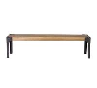 Banc industriel en bois manguier massif et métal noir L180 cm MADISON