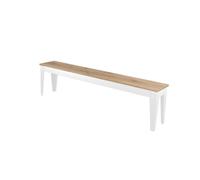 Banc intérieur blanc-chêne sablé