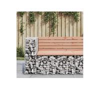 vidaXL Banc de jardin Design Gabion 92×71×65,5 cm Bois massif de Douglas