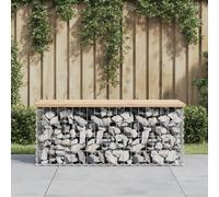 Banc Jardin Design Gabion Siège de Patio Extérieur Bois Massif de Douglas vidaXL