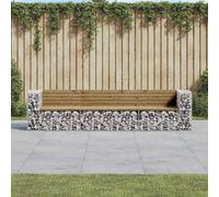 Vidaxl Banc De Jardin Design Gabion 287x71x65,5cm Bois De Pin Imprégné