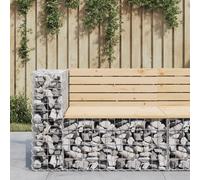 Vidaxl Banc De Jardin Design De Gabion 103x70x65 Cm Bois Massif De Pin