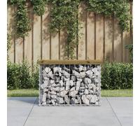 vidaXL Banc de jardin Design Gabion 834346 63x31,5x42 cm bois de pin imprégné Gris