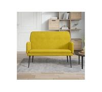 vidaXL Banc Jaune 108x79x79 cm Velours