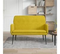 Banc Jaune 108x79x79 cm Velours