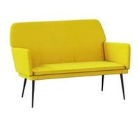 Vidaxl Banc Jaune 108x79x79 Cm Velours Jaune