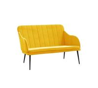 Vidaxl Banc Jaune 110x76x80 Cm Velours Jaune