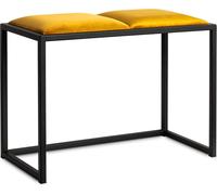 Banc jaune 64,5 cm - Porte-manteau de style loft fait à la main - Idéal pour les couloirs et les entrées