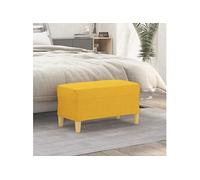 vidaXL Banc Jaune clair 70x35x41 cm Tissu