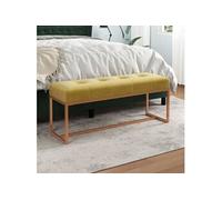 Banc Jaune moutarde 110x36x45 cm Velours Jaune moutarde G