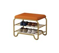 Banc Langer siège Maison, étagère Chaussures à 2 Niveaux avec Coussin rembourré, for Bout de lit, entrée, Chambre Coucher, Salon(Color 3,50x35x45cm)