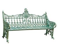 Banc Liberty en fusion de fonte finition vert antique L180 x PR70 x H105 cm