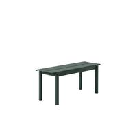 Banc Linéaire en Acier 110 x 34 cm Vert Foncé