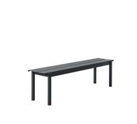 Banc Linéaire en Acier 170 x 34 cm Noir