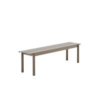 Banc Linéaire en Acier Muuto 110 x 34 cm Taupe