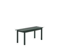 Banc Linéaire en Acier Muuto 110 x 34 cm Vert Foncé