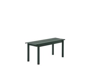 Banc Linéaire en Acier Muuto 110 x 34 cm Vert Foncé