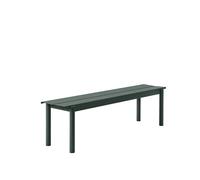 Banc Linéaire en Acier Muuto 170 x 34 cm Vert Foncé