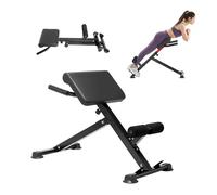 Banc Lombaire Réglable Et Pliable-Duoku-Capacité De 113 Kg-Chaise Romaine Polyvalente-Équipement D'exercice Pour Fessiers Multicolore