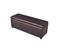 Banc long de rangement bois marron